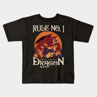 Rule No.1 Never trust a dragon Kids T-Shirt